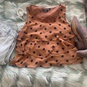 Forever 21 Flowy Polka Dot Crop